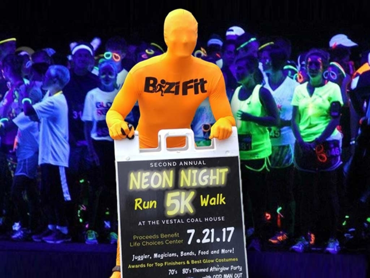 BiziFit Giveaway Neon Night Run Vestal Coal House